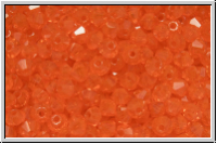 B�hm. Kristallschliffperle, Bicone, 3mm, orange, opal, 50 Stk.