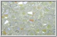 B�hm. Kristallschliffperle, Bicone, 4mm, crystal, trans., full AB, 50 Stk.