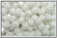 B�hm. Kristallschliffperle, Bicone, 4mm, white, alabaster, 50 Stk.