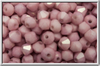 B�hm. Kristallschliffperle, Bicone, 4mm, white, alabaster, rose marbled, 50 Stk.