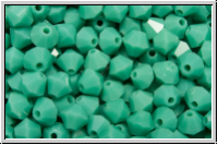 B�hm. Kristallschliffperle, Bicone, 4mm, turquoise, op., 50 Stk.
