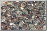 B�hm. Kristallschliffperle, Bicone, 4mm, crystal, trans., waterfall, 50 Stk.