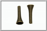 Perlenkappe (-cone) "Padaung", 25x9mm, antikmessingfb., Metall, 1 Stk.