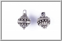 Anh�nger "orientalische Kugel", 20x14mm, antiksilberfb., Tibetsilber, 1 Stk.