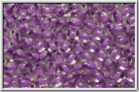 b�hm. Glasperle, rund, 4mm, crystal, trans., purple-ld., 50 Stk.