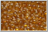 b�hm. Glasperle, rund, 4mm, crystal, trans., copper luster, 50 Stk.