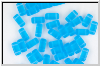PRISM Beads, 4x8mm, aqua, trans., matte, 20 Stk.
