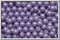 b�hm. Glasperle, rund, 4mm, white, alabaster, soft pastel lilac, 50 Stk.