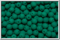 b�hm. Glasperle, rund, 4mm, white, alabaster, neon emerald, 50 Stk.