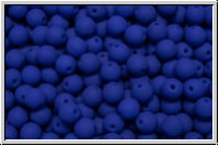 b�hm. Glasperle, rund, 4mm, white, alabaster, neon blue, 50 Stk.