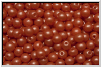 b�hm. Glasperle, rund, 4mm, white, alabaster, pearl shine dark peach, 50 Stk.