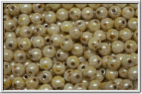 b�hm. Glasperle, rund, 4mm, white, alabaster, white glaze, 50 Stk.