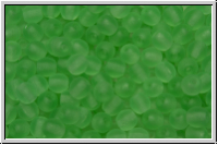 b�hm. Glasperle, rund, 4mm, peridot, lt., trans., matte, 50 Stk.