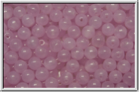 b�hm. Glasperle, rund, 4mm, rose, alabaster, 50 Stk.