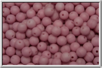 b�hm. Glasperle, rund, 4mm, rose, lt., op., matte, 50 Stk.