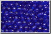 b�hm. Glasperle, rund, 4mm, cobalt, trans., 50 Stk.