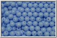 b�hm. Glasperle, rund, 4mm, blue, pale, op., 50 Stk.