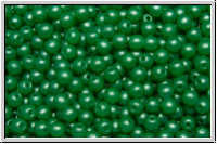 b�hm. Glasperle, rund, 3mm, white, alabaster, pearl shine green, 50 Stk.