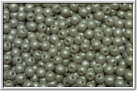 b�hm. Glasperle, rund, 3mm, crystal, trans., soft grey pastel, 50 Stk.