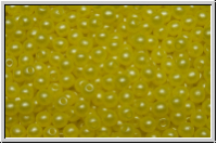 b�hm. Glasperle, rund, 3mm, white, alabaster, pearl shine yellow, 50 Stk.
