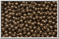 b�hm. Glasperle, rund, 3mm, black, op., nut bronze, 50 Stk.