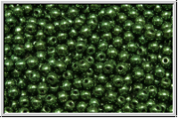 b�hm. Glasperle, rund, 3mm, green, met., 50 Stk.
