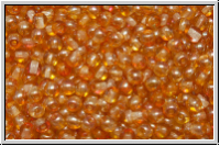 b�hm. Glasperle, rund, 3mm, crystal, trans., copper luster, 50 Stk.