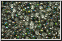 b�hm. Glasperle, rund, 3mm, crystal, trans., half vitrail, 50 Stk.