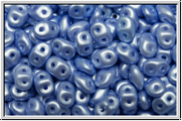 SD-00030-25014, SuperDuo Beads, crystal, trans., lt. sapphire pastel, 10g