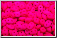 SD-02010-25123, SuperDuo Beads, white, alabaster, pink neon, 10g