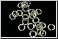 Biegeringe, rund, 4,5x1mm, silberfb., 925er Silber, 2 Stk.