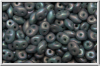 SD-61300-85001, SuperDuo Beads, aqua, silk opal, nebula, matte, 10g