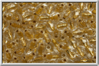 B�hm. Glasschliffperle, feuerpol., 4mm, crystal, trans., gold-ld., 50 Stk.