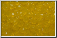 B�hm. Glasschliffperle, feuerpol., 4mm, yellow, opal, 50 Stk.