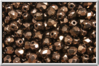 B�hm. Glasschliffperle, feuerpol., 4mm, black, op., vega luster, 50 Stk.