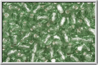 B�hm. Glasschliffperle, feuerpol., 4mm, peridot, trans., silver-ld., 50 Stk.
