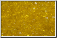 B�hm. Glasschliffperle, feuerpol., 4mm, yellow, trans., 50 Stk.