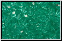 B�hm. Glasschliffperle, feuerpol., 4mm, emerald, lighter, trans., 50 Stk.