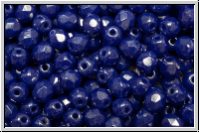 B�hm. Glasschliffperle, feuerpol., 4mm, blue, op., luster, 50 Stk.