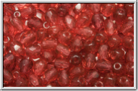 B�hm. Glasschliffperle, feuerpol., 4mm, golden ruby, trans., 50 Stk.