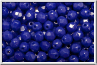 B�hm. Glasschliffperle, feuerpol., 4mm, blue, op., 50 Stk.