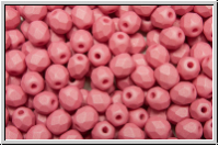 B�hm. Glasschliffperle, feuerpol., 4mm, white, alabaster, melon pastel, 50 Stk.