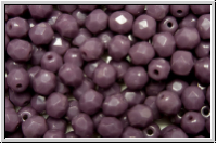 B�hm. Glasschliffperle, feuerpol., 4mm, lavender, op., 50 Stk.