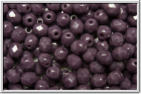 B�hm. Glasschliffperle, feuerpol., 4mm, lavender, darkest, op., 50 Stk.
