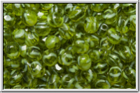 B�hm. Glasschliffperle, feuerpol., 4mm, lime, trans./white opal, 50 Stk.