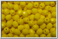 B�hm. Glasschliffperle, feuerpol., 4mm, yellow, op., 50 Stk.