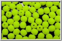 B�hm. Glasschliffperle, feuerpol., 4mm, white, alabaster, neon yellow, 50 Stk.