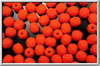 B�hm. Glasschliffperle, feuerpol., 4mm, white, alabaster, neon orange, 50 Stk.