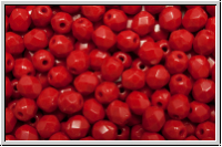 B�hm. Glasschliffperle, feuerpol., 4mm, red, op., 50 Stk.