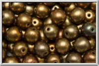 b�hm. Glasperle, rund, 6mm, purple/gold-Mix, met., satin, 25 Stk.